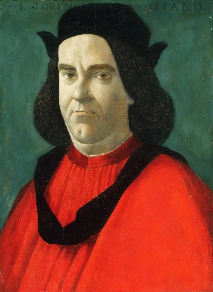 Portrait of Lorenzo de' Lorenzi, by Sandro Botticelli, tempera, 1496
