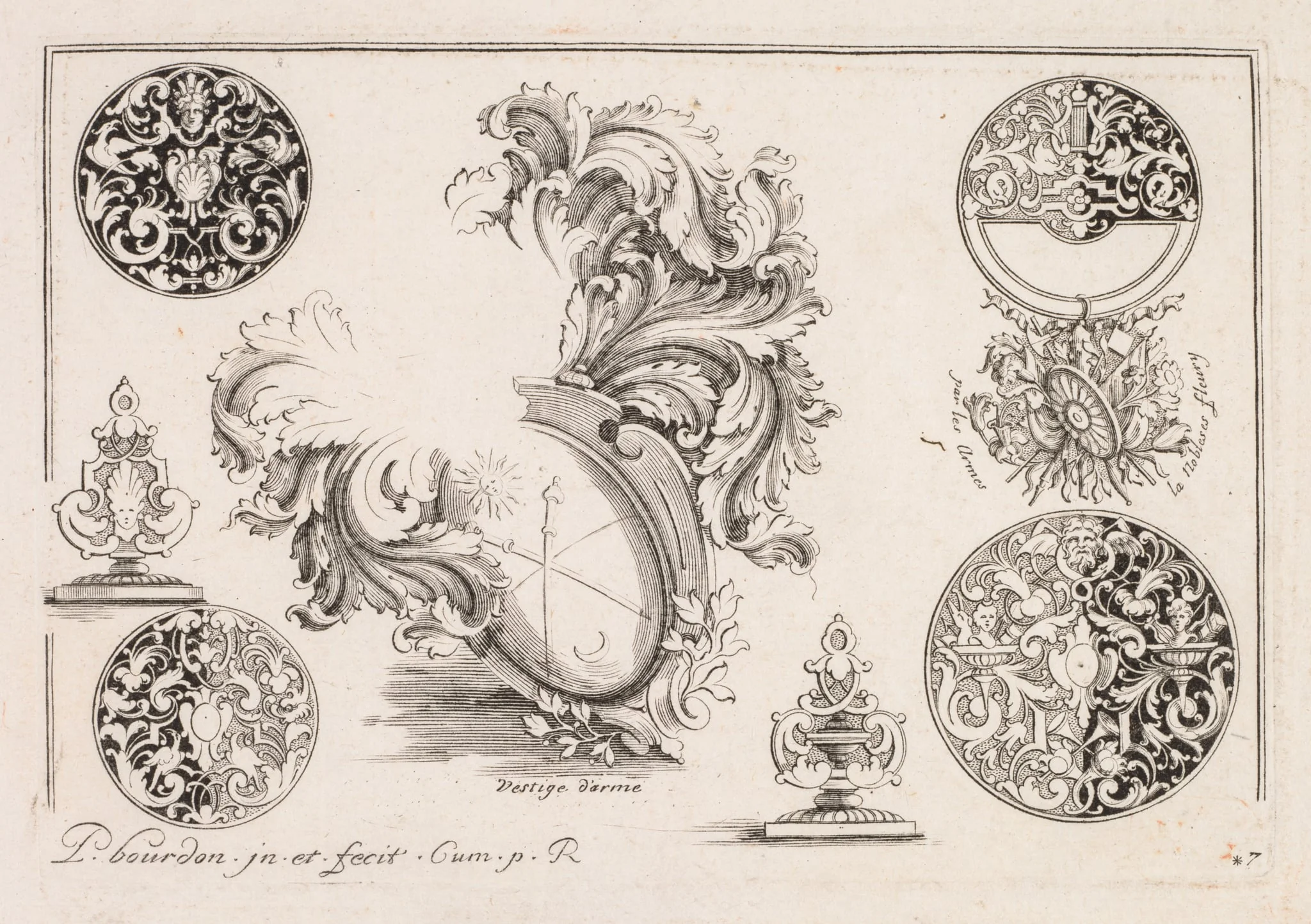 # 7from " Livre second essais de gravjre " Second book of Engraved Designs, detail