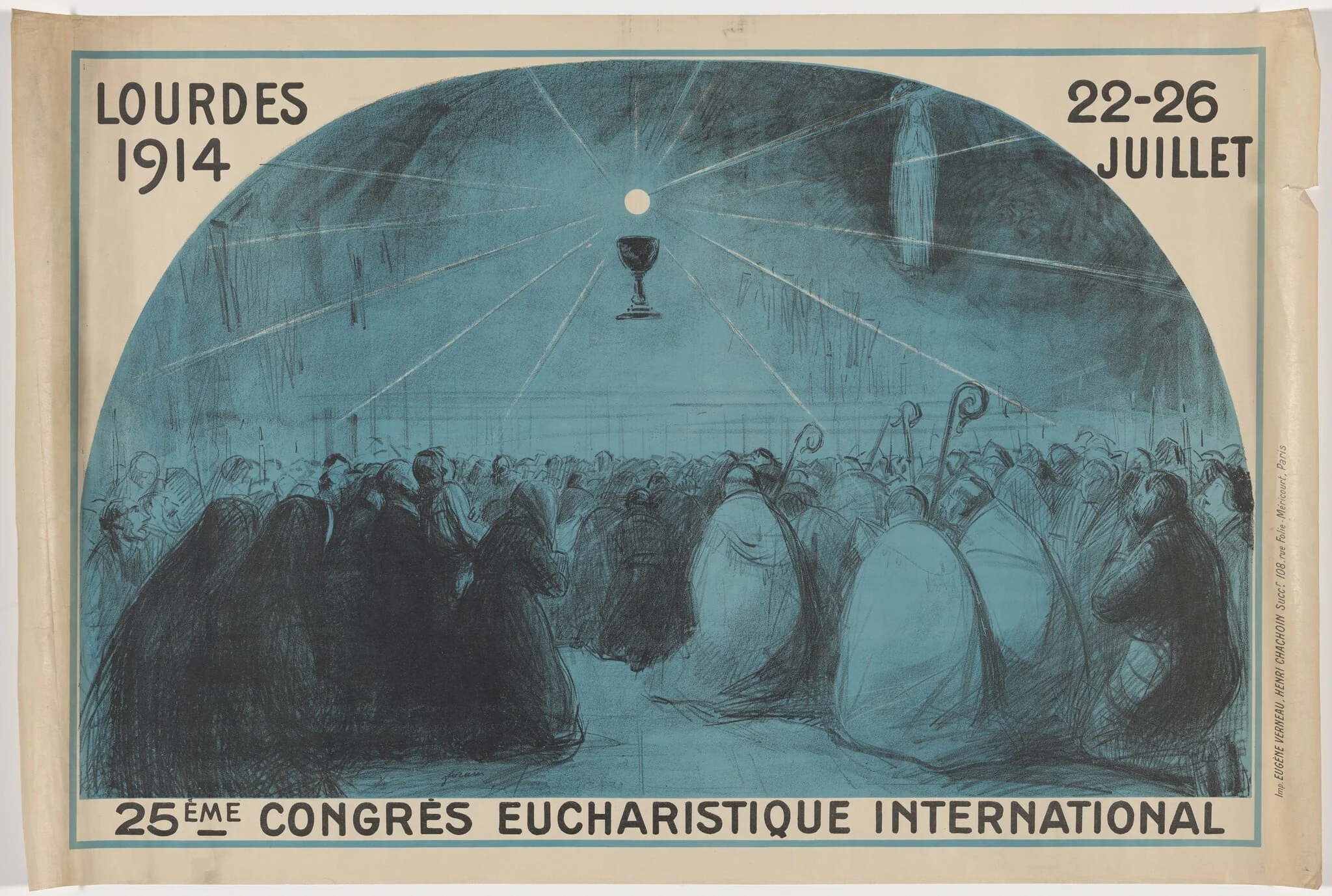 Lourdes, 1914, 25th International Eucharistic Congress, detail