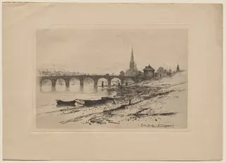 Perth Bridge, by David Young Cameron, 1889