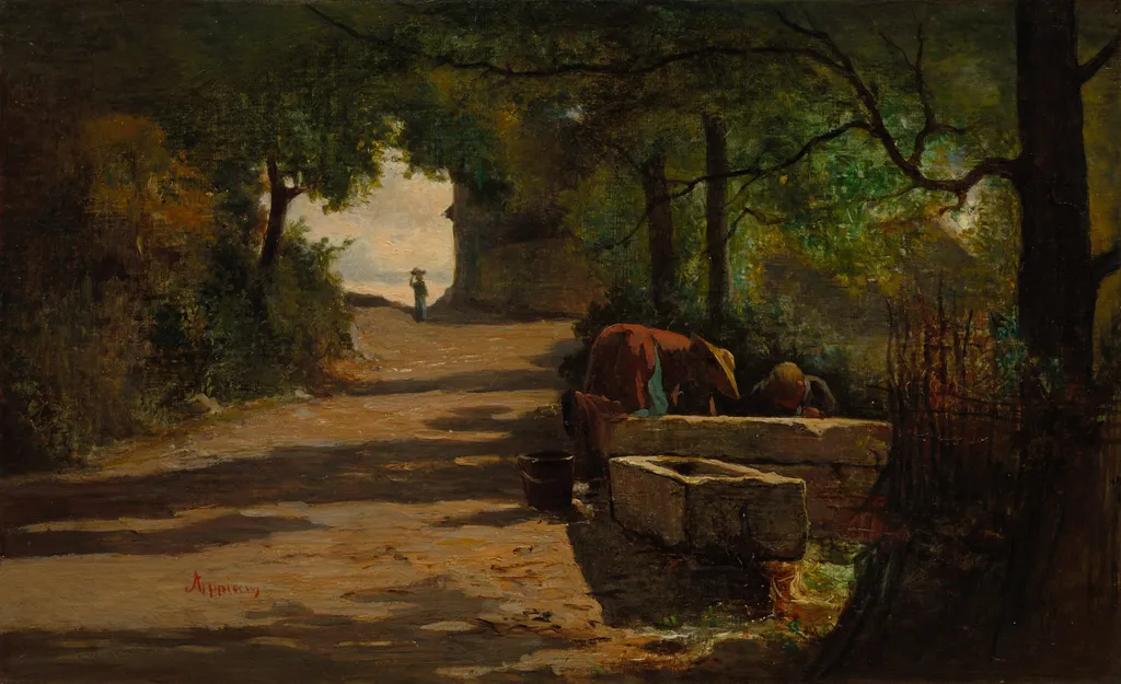 Well at the Side of a Road, by Adolphe Appian, unspecified, 1864