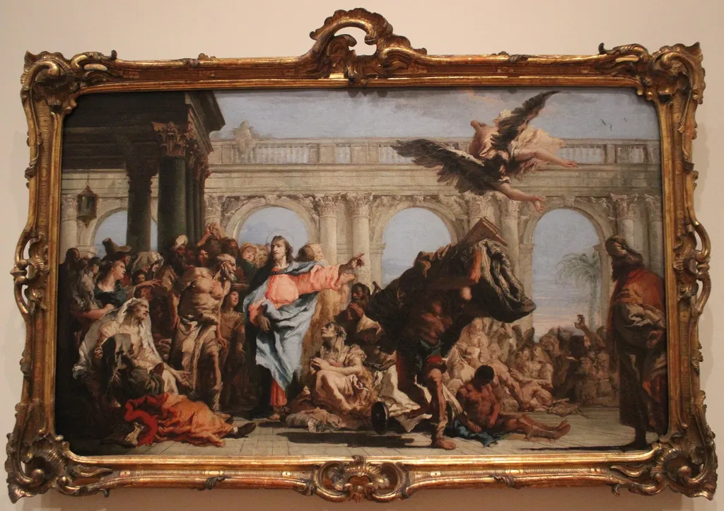 The Miracle of the Pool of Bethesda, by Giovanni Domenico Tiepolo, oil, 1775