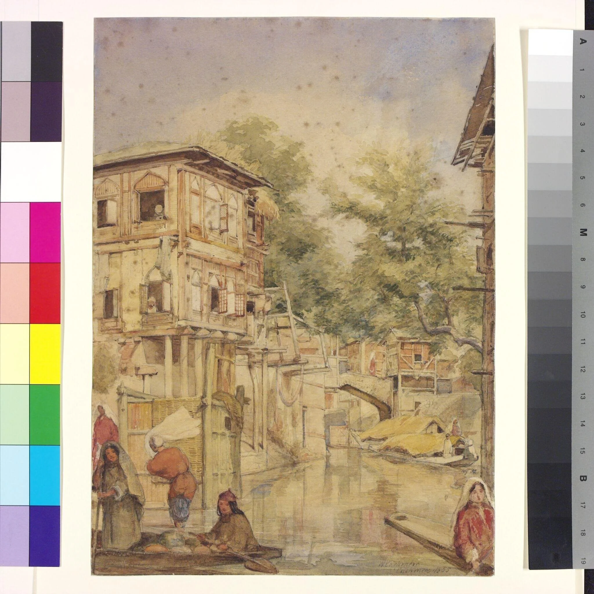 On the Mar Canal at Srinagar, Kashmir, detail
