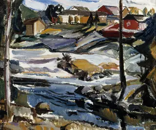 Landscape in Kajaani, by Tyko Sallinen, oil, 1919