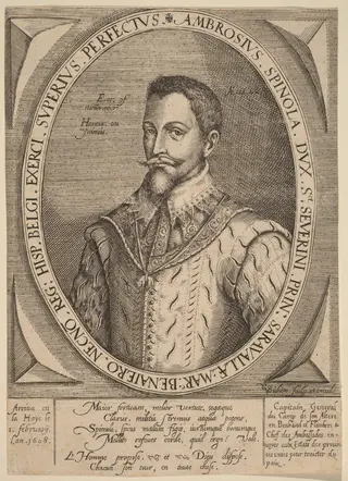 Ambrosius Spinola, by Christoffel van Sichem I, ink, 1585