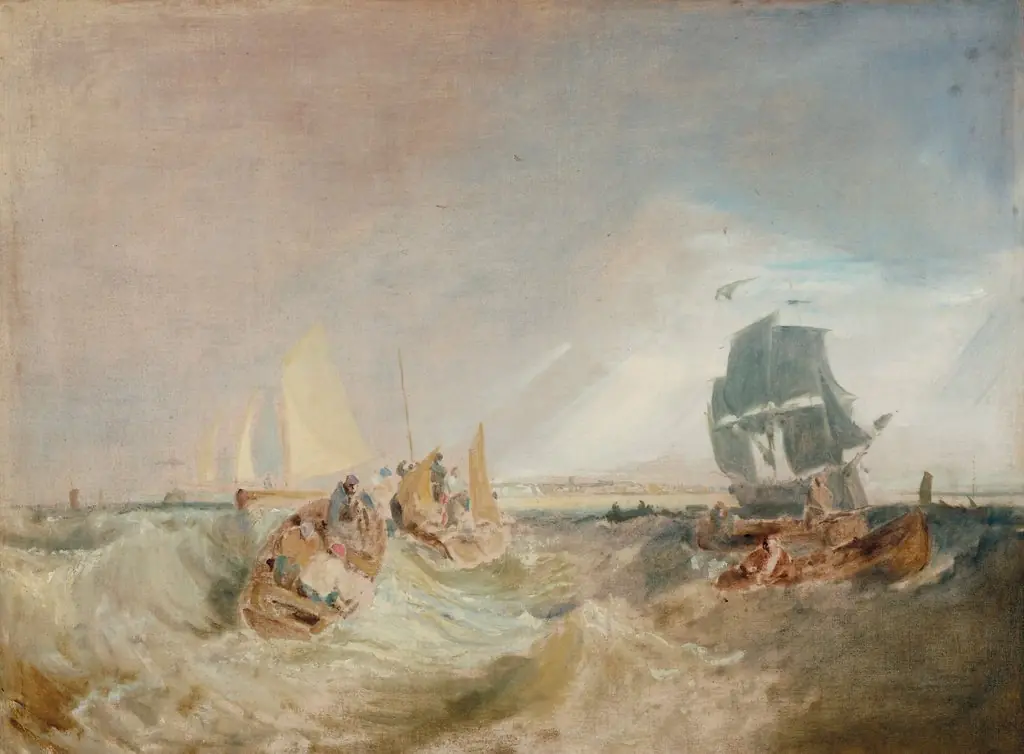 Shipping at the Mouth of the Thames, by Joseph Mallord William Turner, oil, 1806