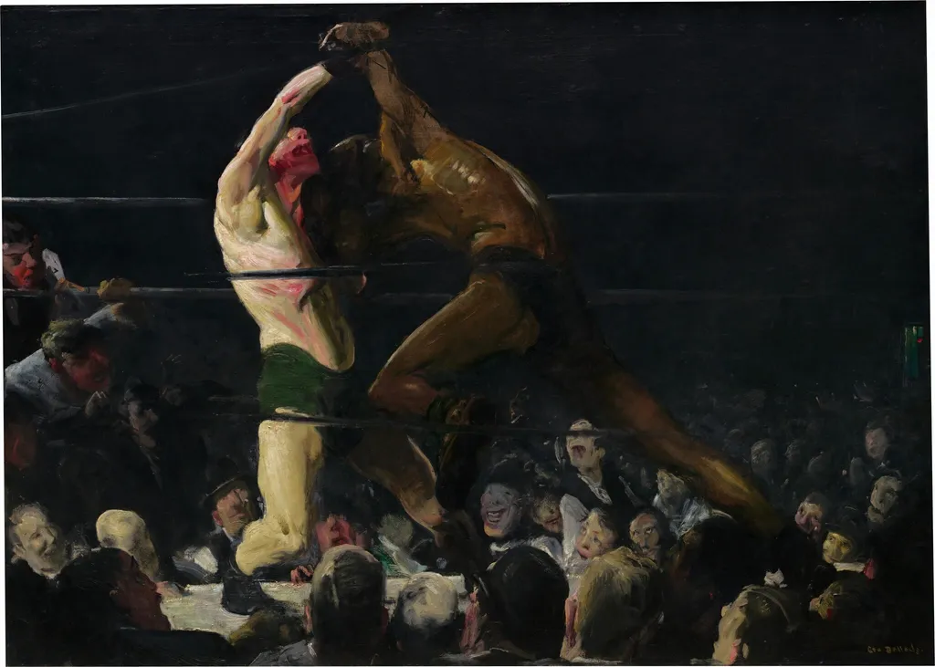 Both Members of This Club, by George Bellows, oil, 1909