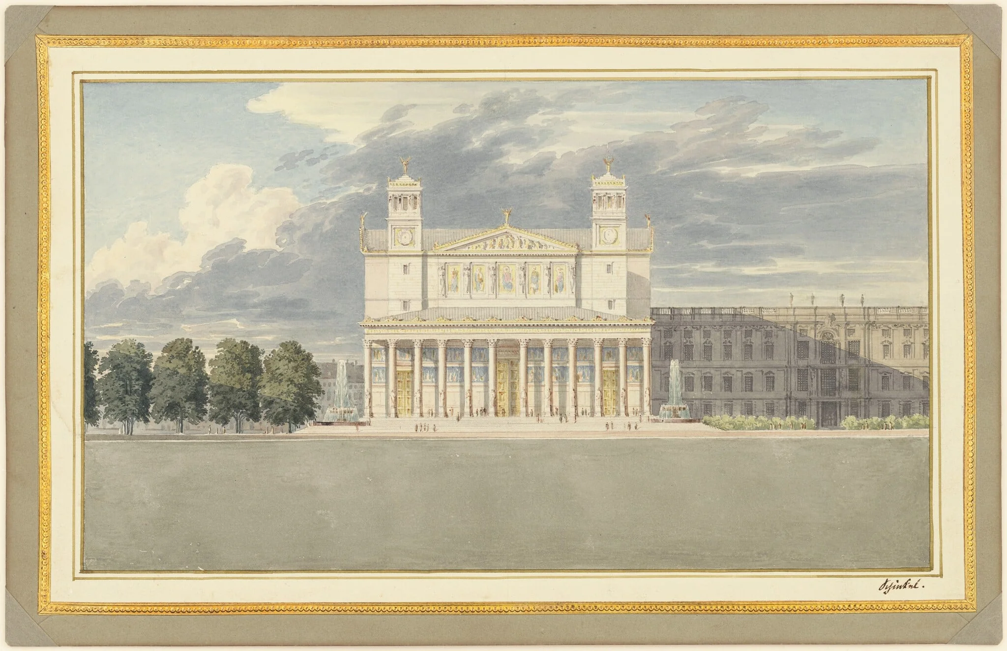 The Façade and Suroundings of a Cathedral for Berlin, detail