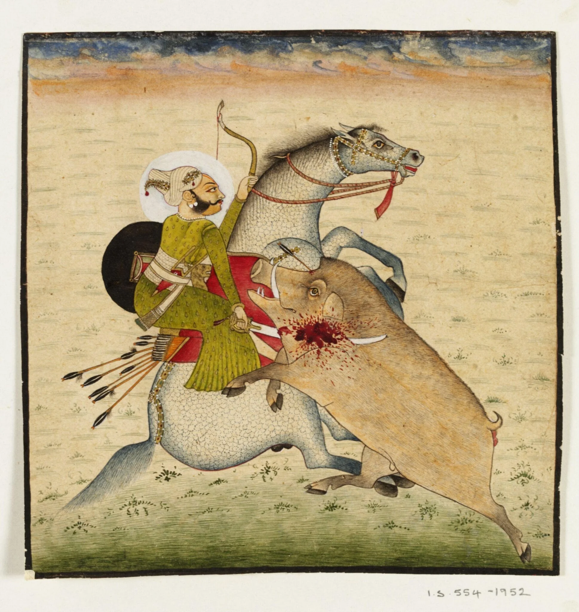 Rao Umed Singh of Bundi, detail
