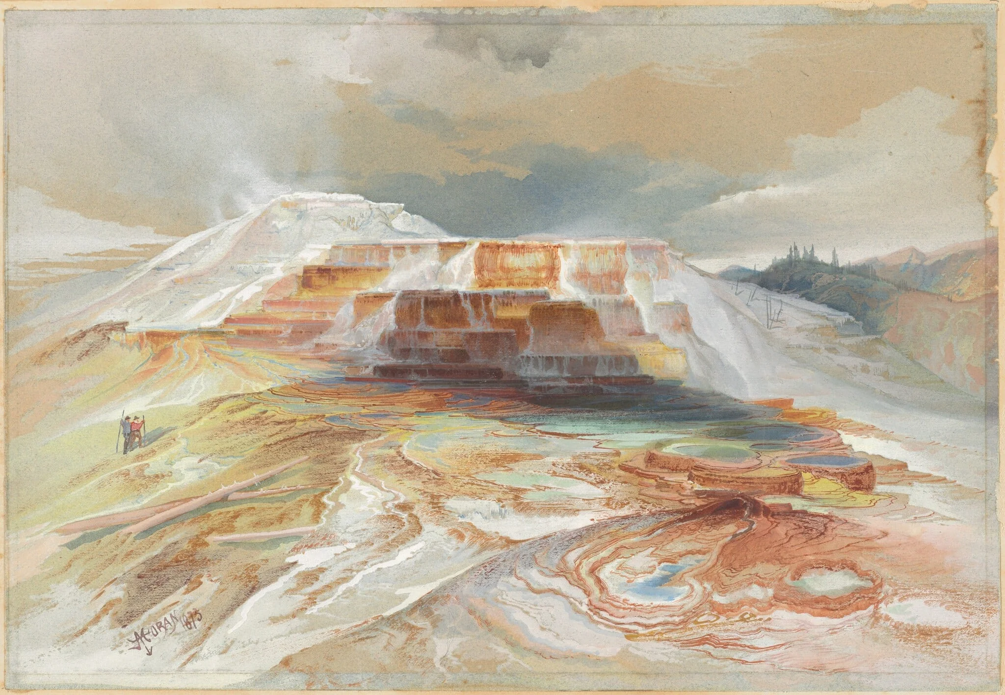 Hot Springs of Gardiner's River, Yellowstone, detail