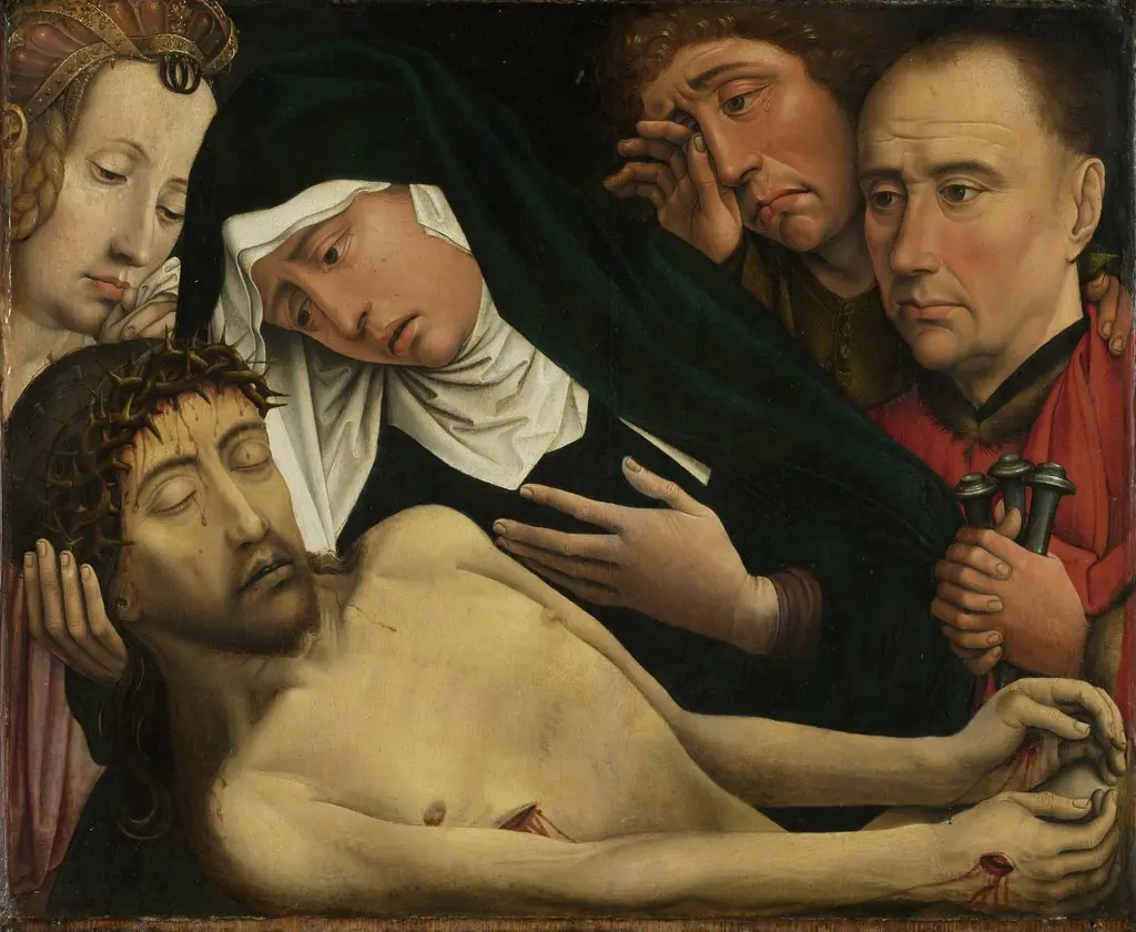 The Lamentation of Christ, by Colijn de Coter, oil, 1510