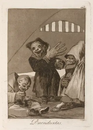 Duendecitos (Hobgoblins), by Francisco de Goya, ink, 1799