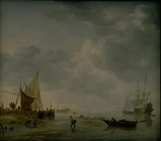 View of a Dutch Roadstead, detail