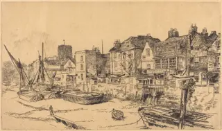 The 'Adam and Eve', Old Chelsea, by James McNeill Whistler, ink, 1878