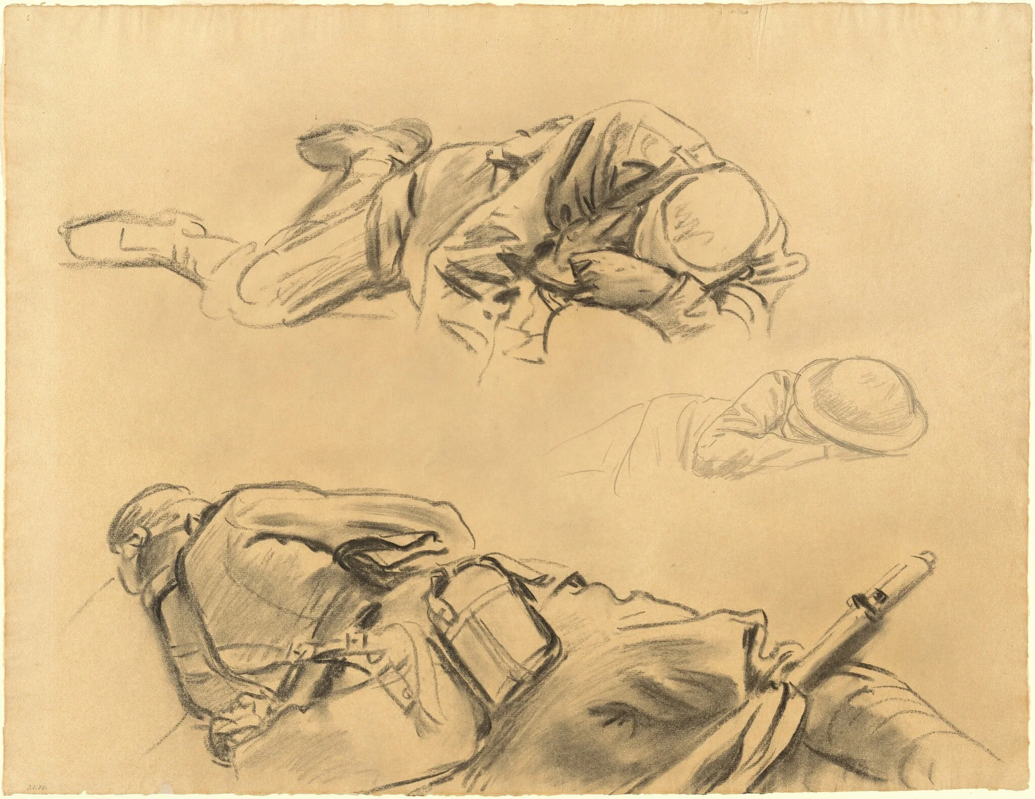 Studies for "Gassed", detail