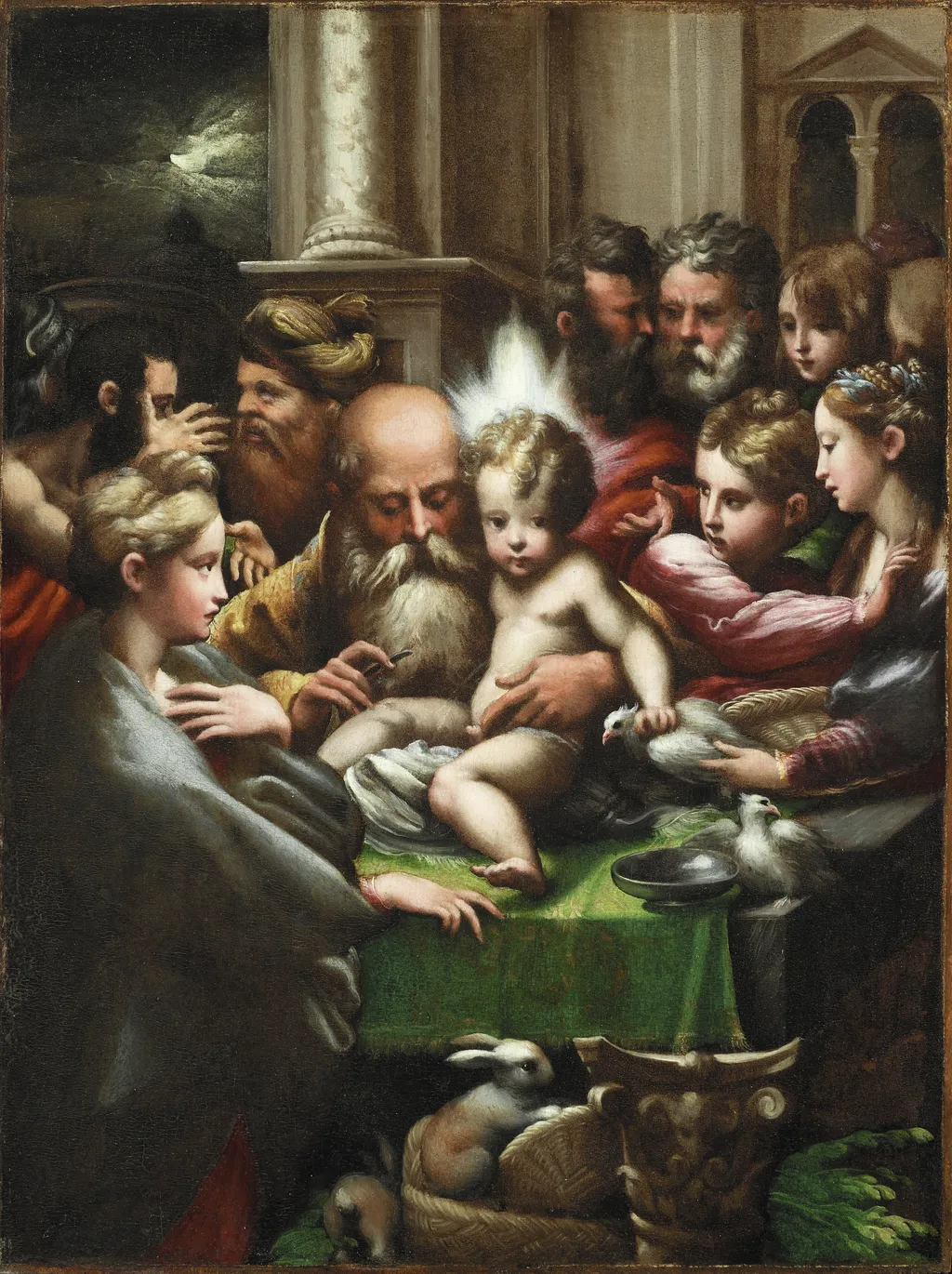 The Circumcision, by Parmigianino, oil, 1523