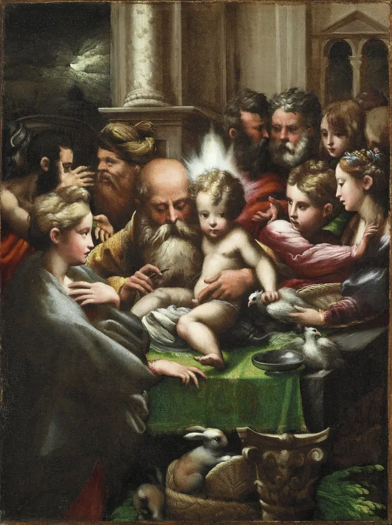 The Circumcision, by Parmigianino, oil, 1523