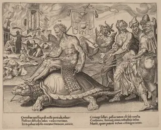 The Triumph of Job, by Dirck Volckertz Coornhert, ink, 1559