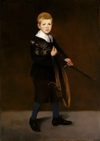 Boy Carrying a Sword, by Édouard Manet, oil, 1861