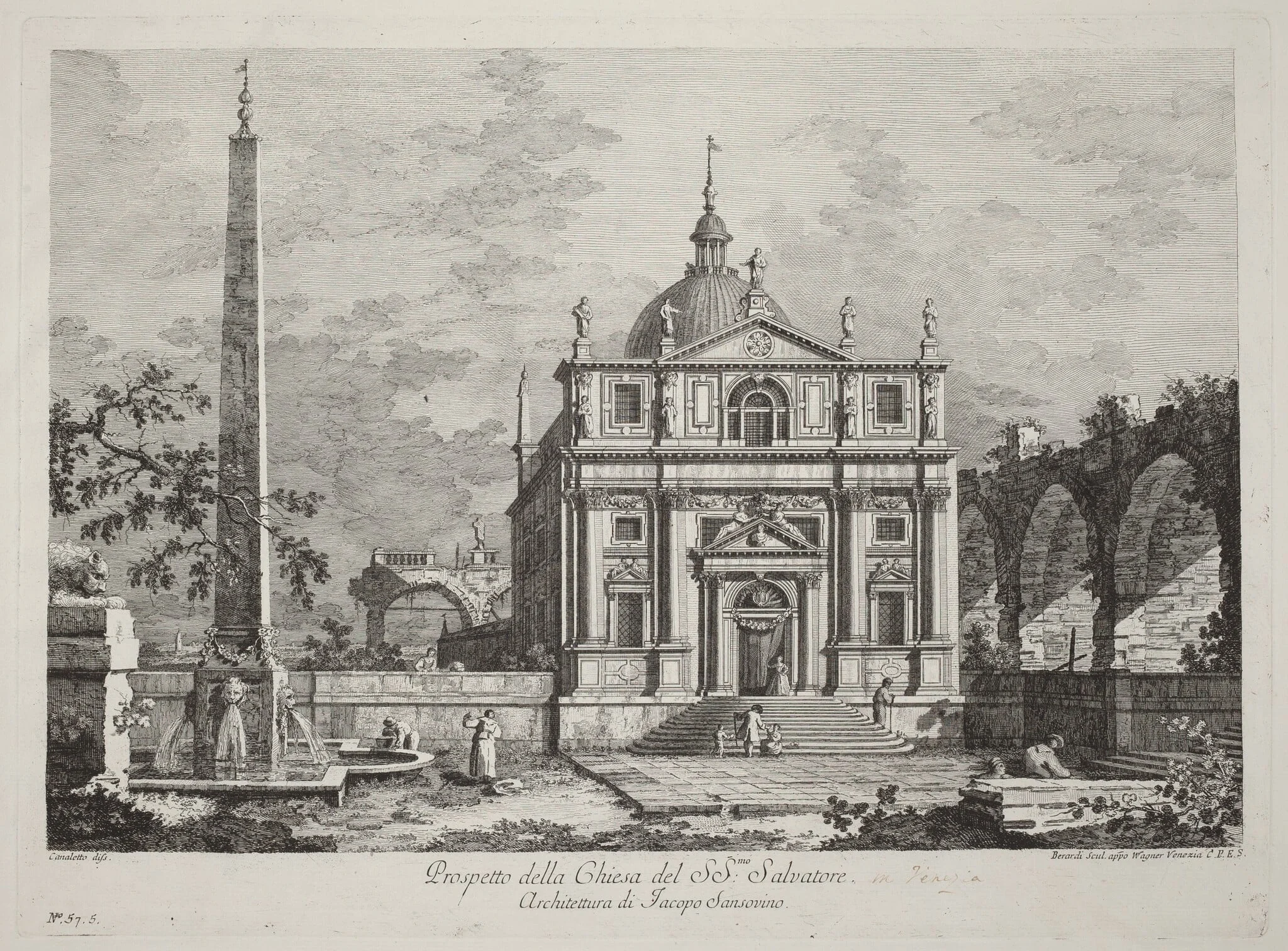 Prospetto della Chiesa del SS. Salvatore, detail