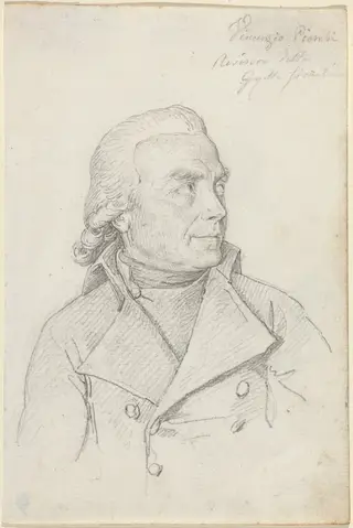 Vincenzio Piombi, by Jean-Baptiste Joseph Wicar, chalk, 1798