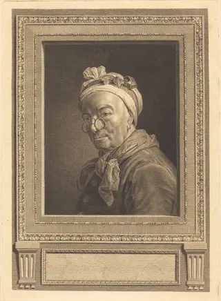 Jean Baptiste Simeon Chardin, by Juste Chevillet, ink, 1771