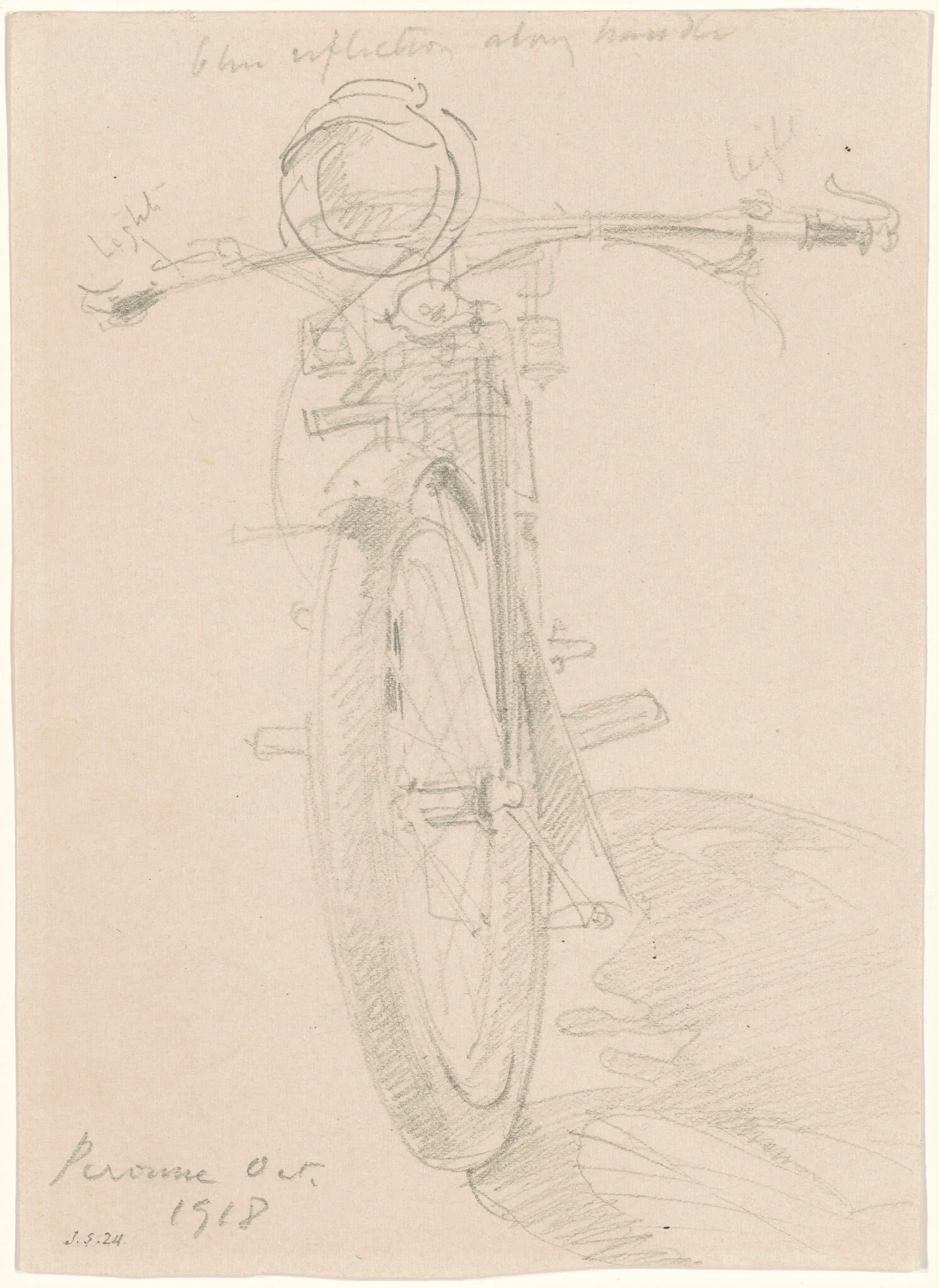 Motorcycle [recto], detail