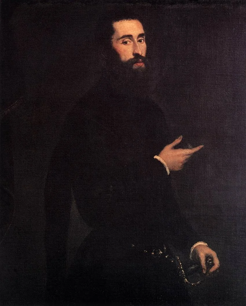 Portrait of a Genoese Nobleman, detail