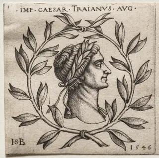 Bust of Emperor Trajan, by Sebald Beham, 1546