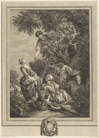 Les cerises, by Nicolas Ponce, ink, 1788