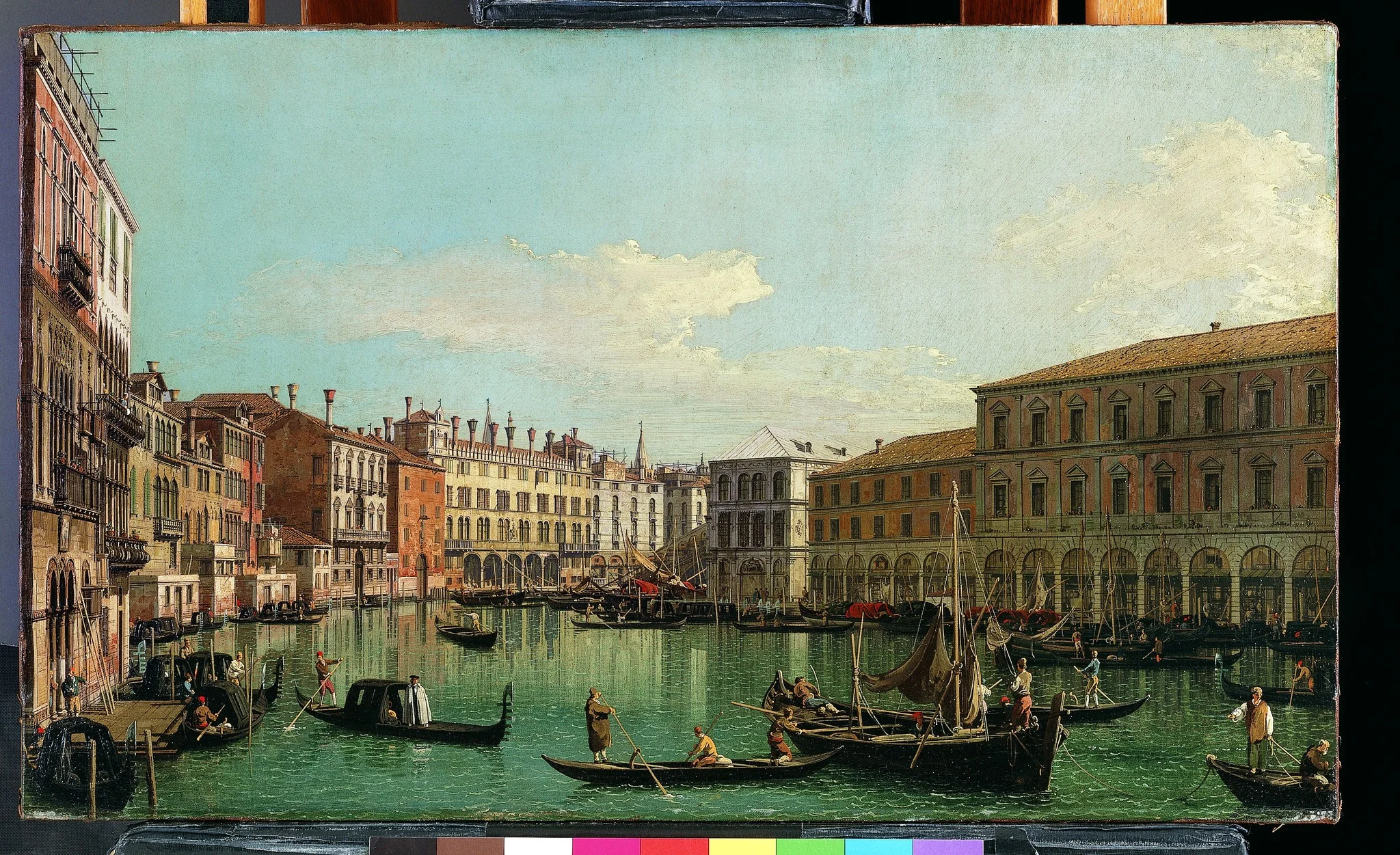 The Grand Canal, Venice, Looking South toward the Rialto Bridge, detail