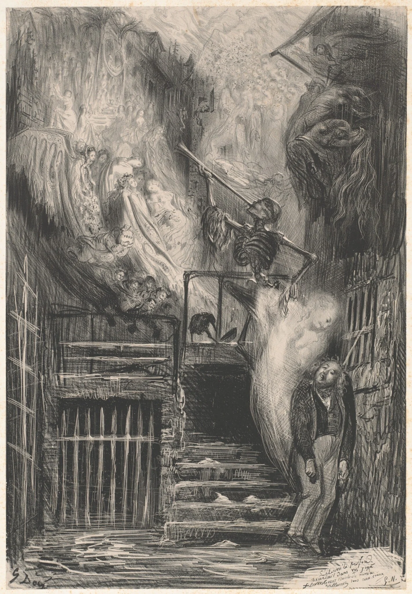 Rue de la Vieille lanterne (The Suicide of Gérard de Nerval), detail