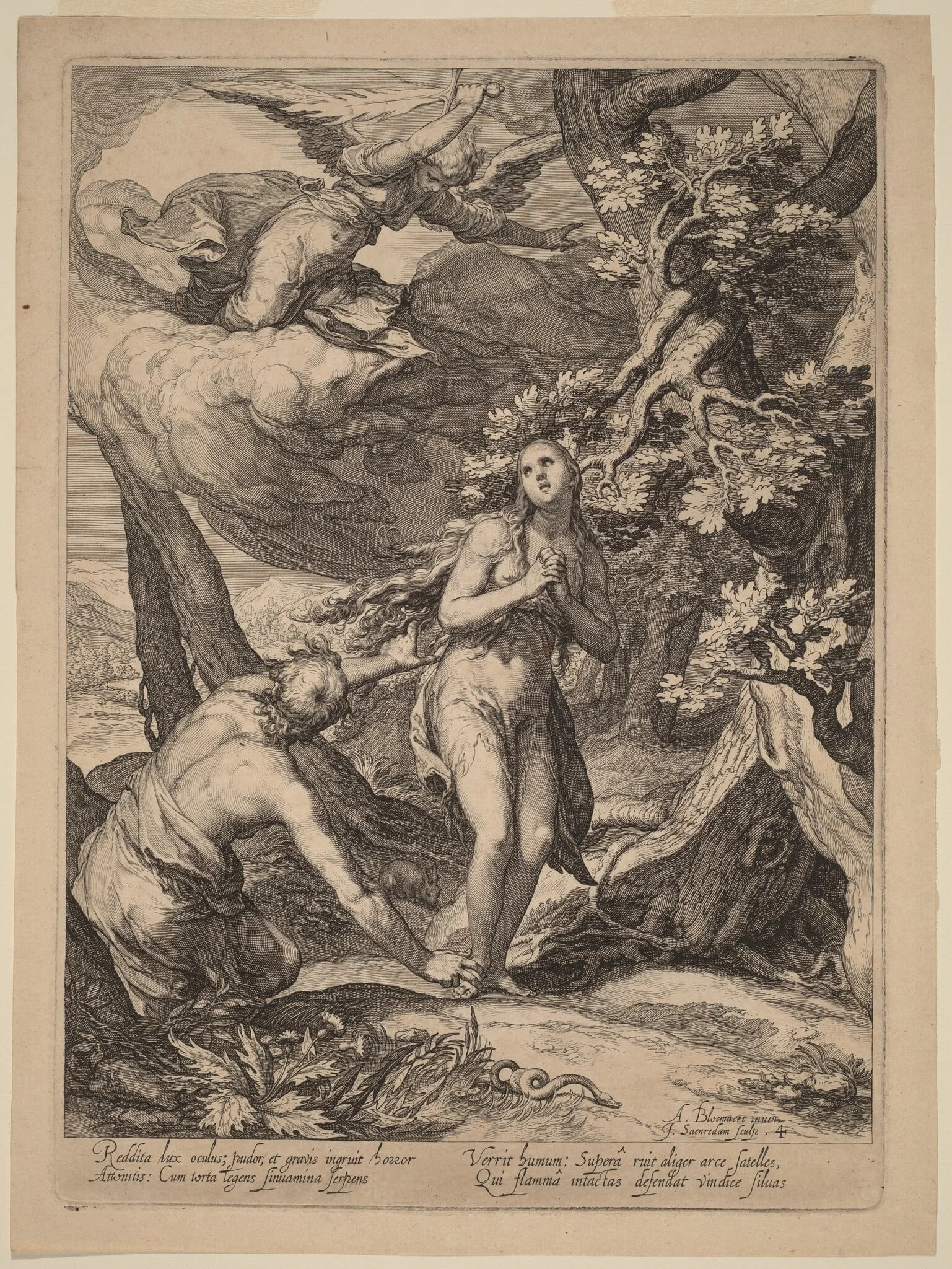 Expulsion from Eden, detail