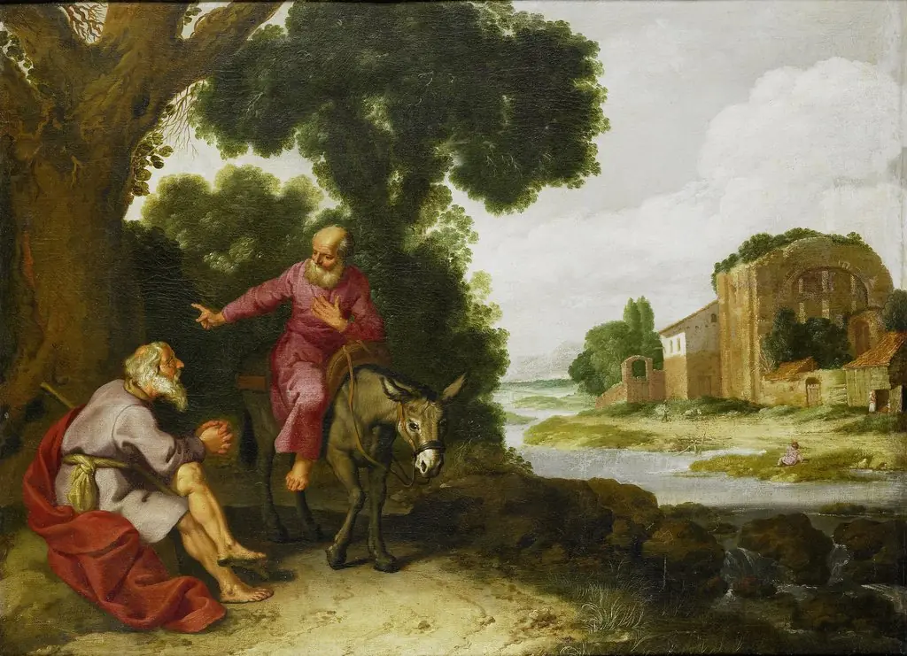The prophet of Bethel meets the man of God from Judah, by Lambert Jacobsz, oil, 1629