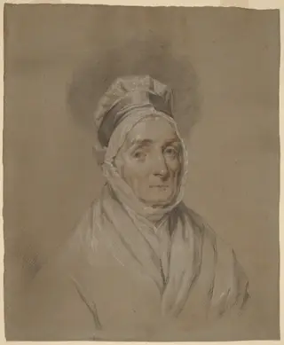 Mrs. Benjamin Fisher, by Gilbert Stuart, chalk, 1792