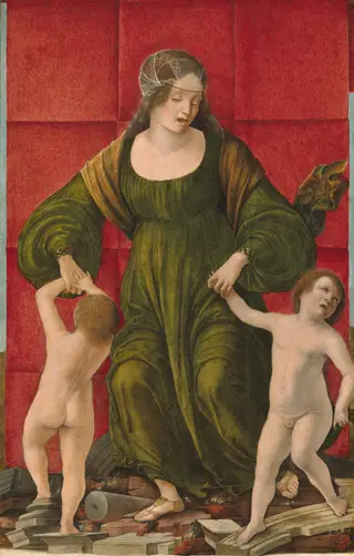 The Wife of Hasdrubal and Her Children, by Ercole de'Roberti, tempera, 1492