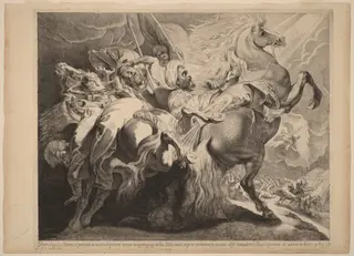 The Defeat of Sennacherib, by Pieter Claesz Soutman, ink, 1632