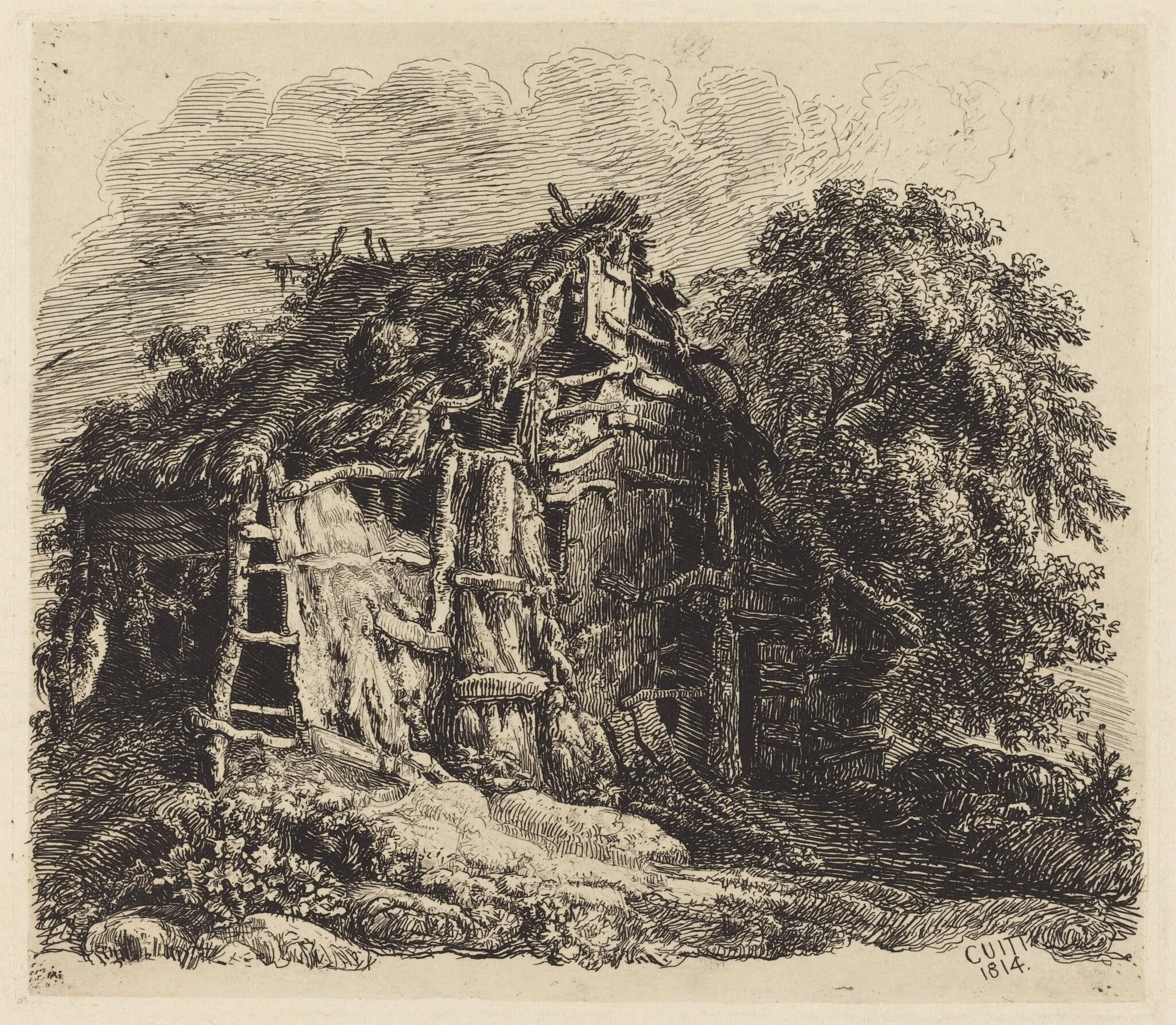 Welsh Hovel at Machynllaeth, detail