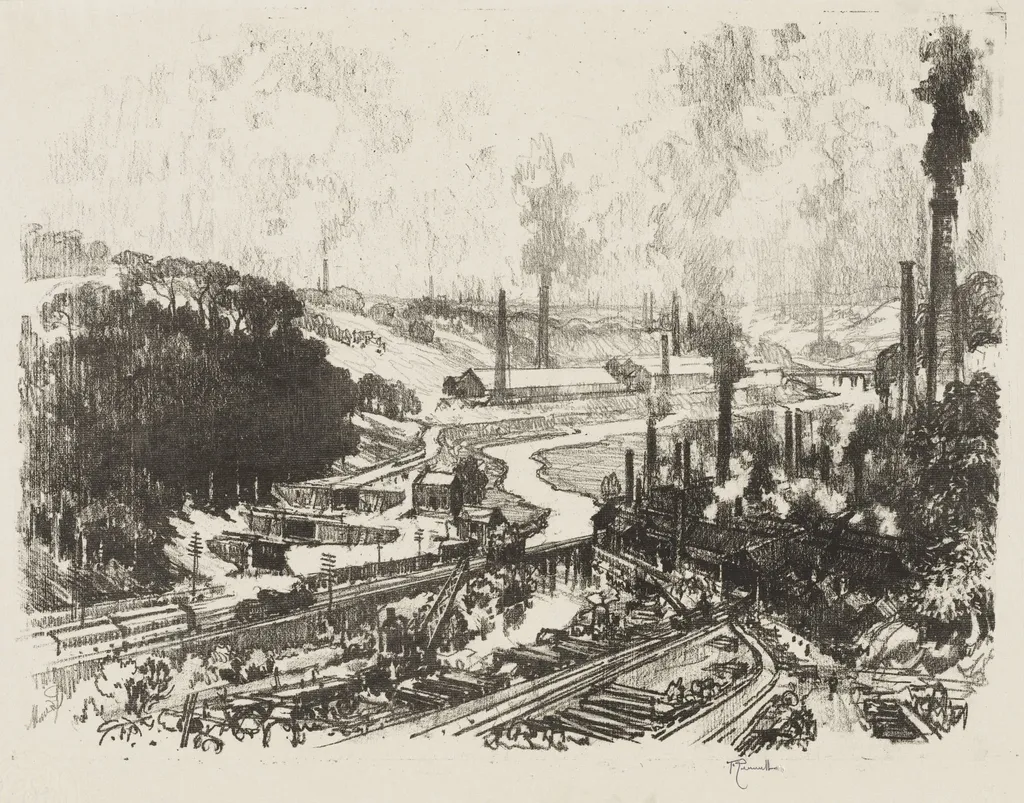 English War Work:  Munition Works, by Joseph Pennell, 1916