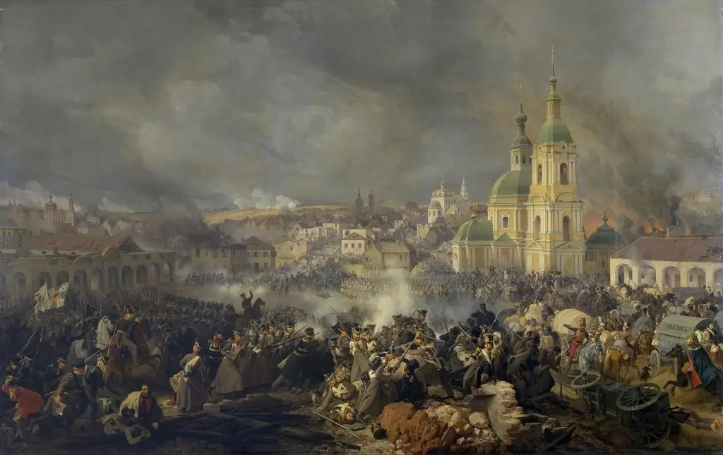 Battle of Viazma on 22 October (3 November) 1812, by Peter von Hess, oil, 1842