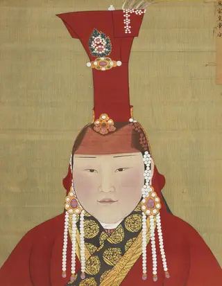 元代后半身像册-英宗皇帝后（2）