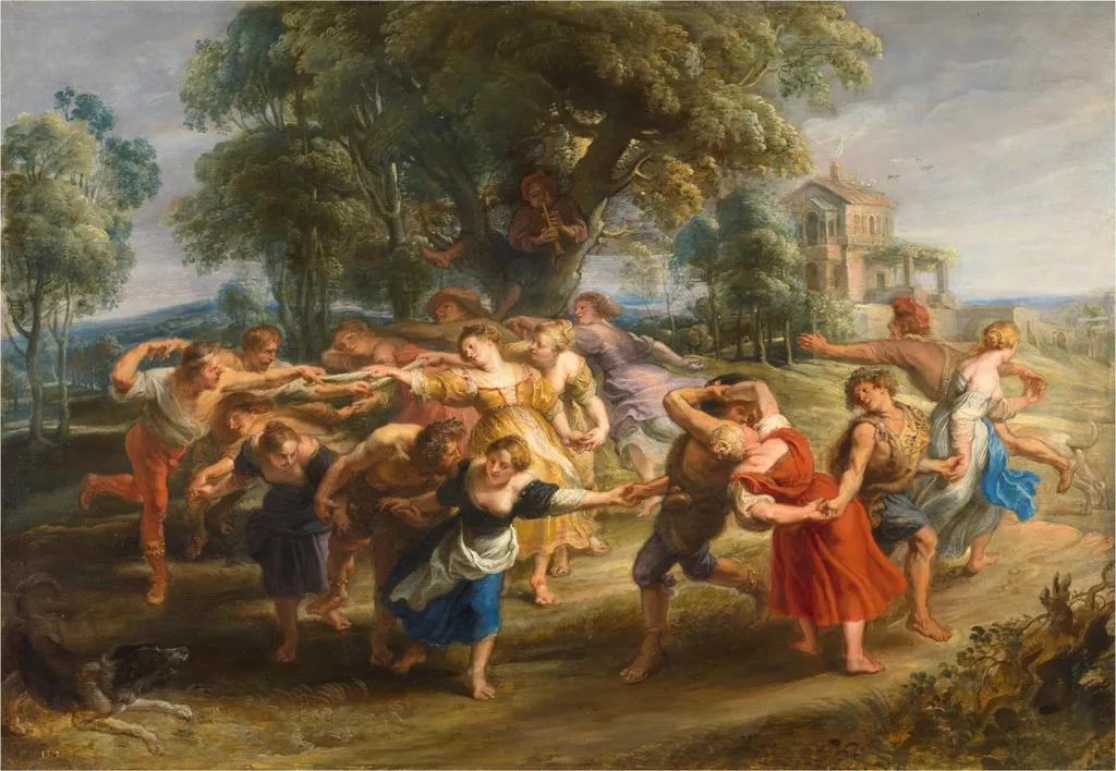 The Dance of the Villagers, by Peter Paul Rubens, oil, 1630