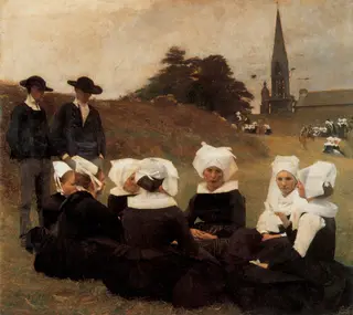 Les Bretonnes au Pardon, by Pascal Dagnan-Bouveret, oil, 1894