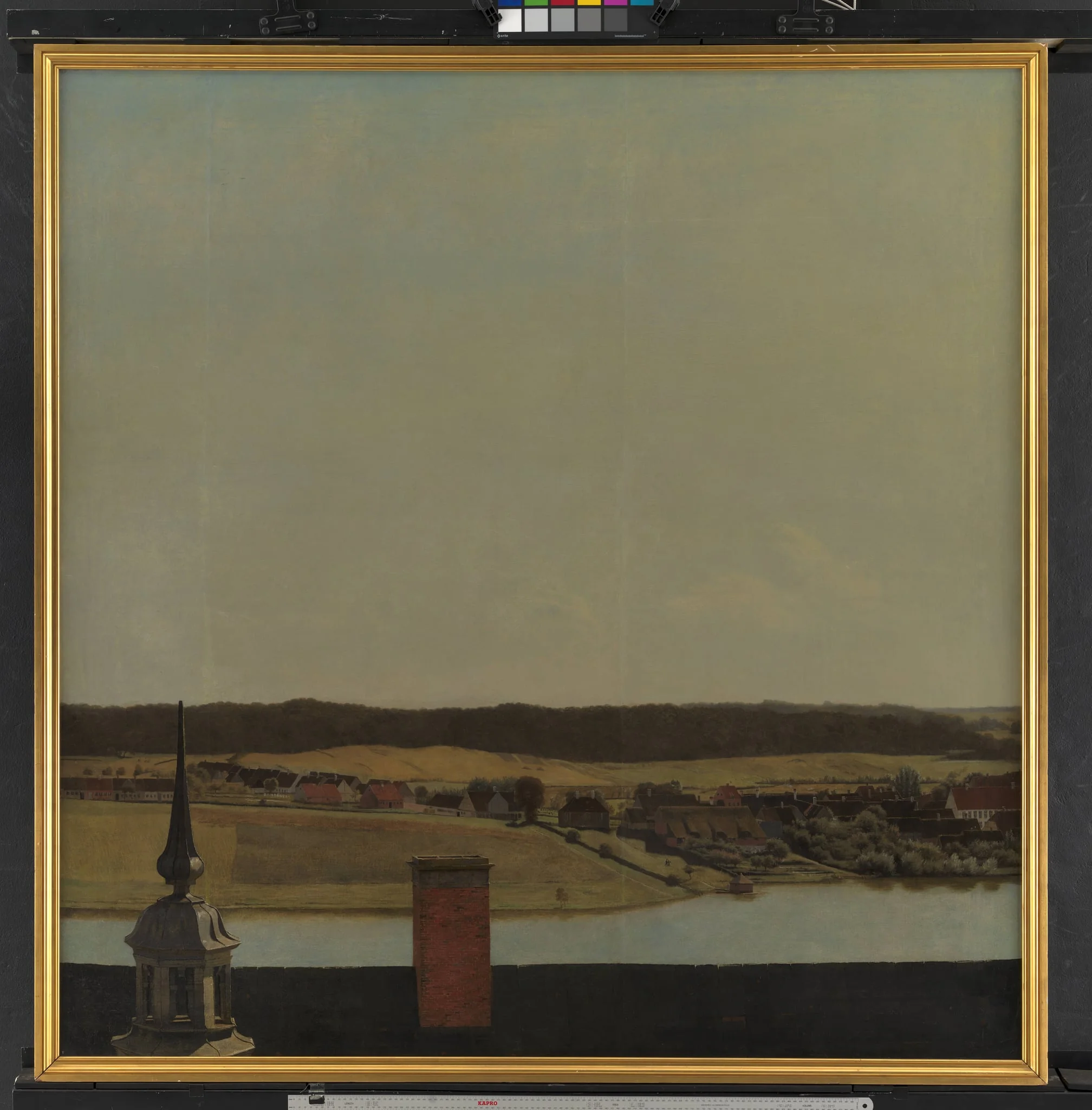 Roof Ridge of Frederiksborg Castle with View of Lake, Town and Forrest, detail