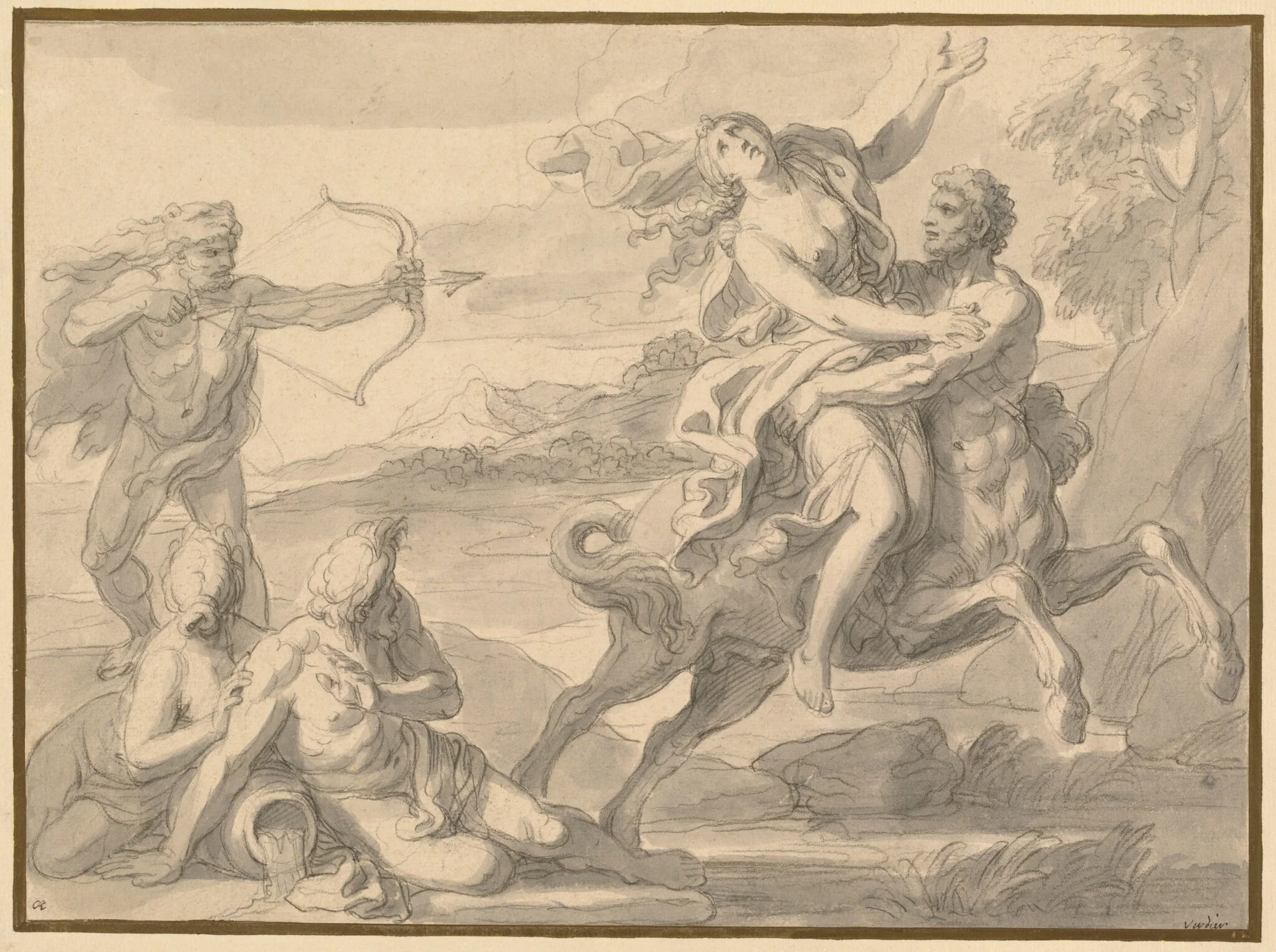 The Rape of Deianira, detail