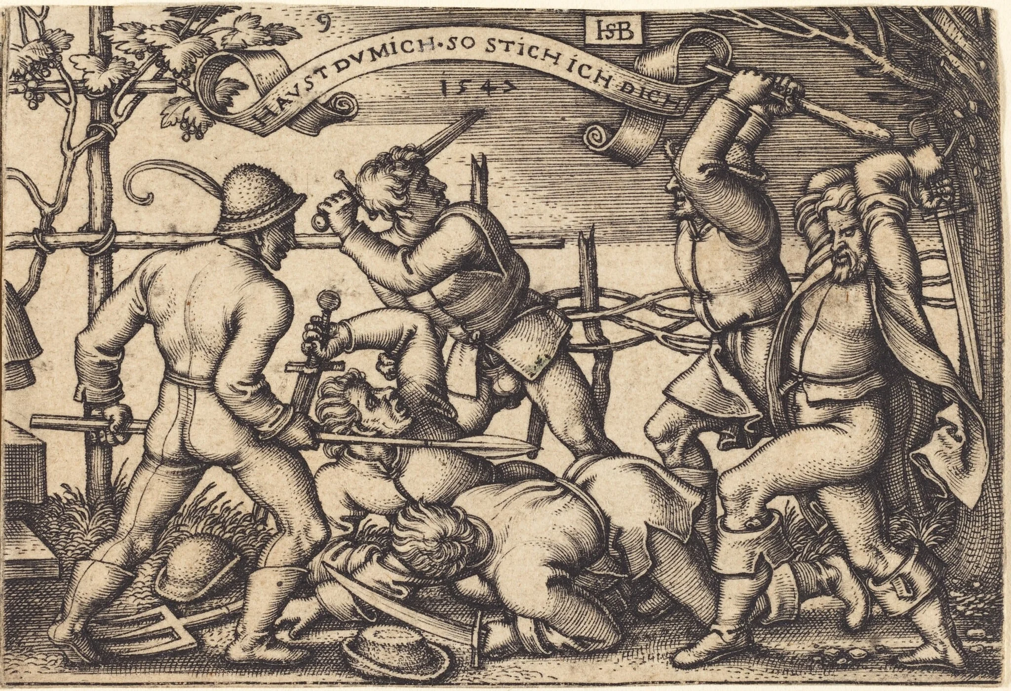 Peasants' Brawl, detail