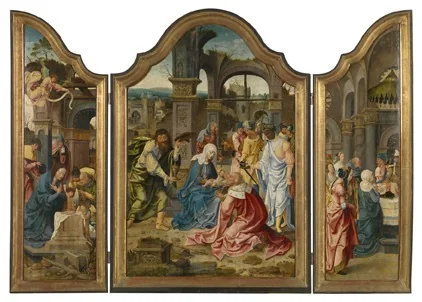 Triptych with the adoration of the magi, detail