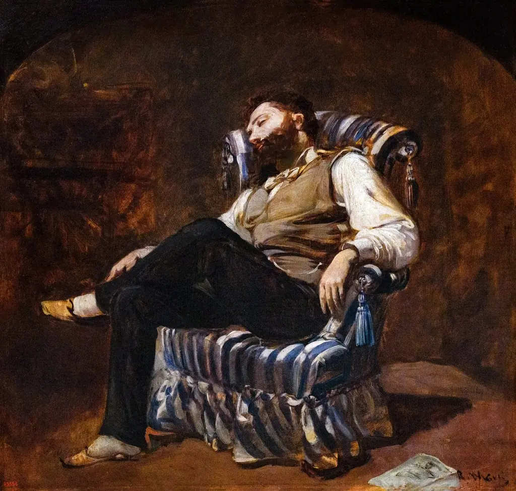 The Siesta, by Ramon Martí Alsina, oil, 1892