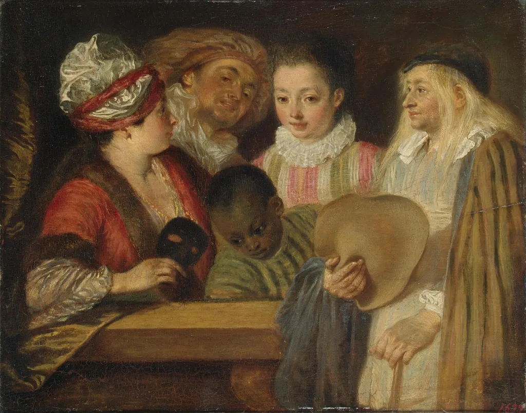 Actors of the Comedie-Francaise, by Jean Antoine Watteau, oil, 1710
