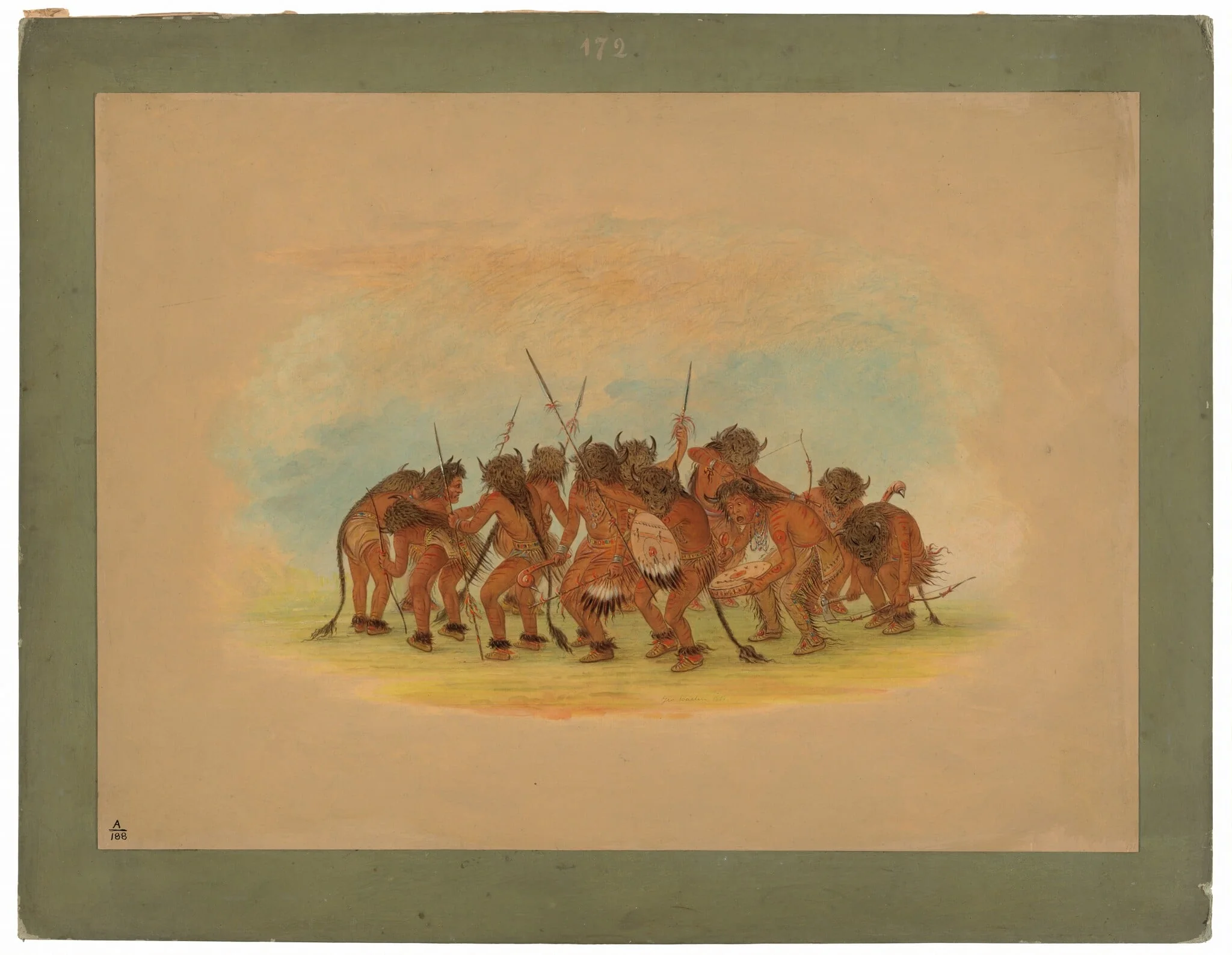 Buffalo Dance - Mandan, detail